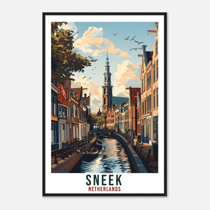 Sneek Travel Print Holland Wall Art Wall Hanging Home Décor Sneek Gift Art Lovers Gift Dutch Artwork Gift The Netherlands Travel Poster