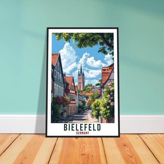 Bielefeld Travel Print Germany Home Decoration Bielefeld German Wall Art Gift Wall Hanging Art Lover Germany Artwork Bielefeld Travel Poster