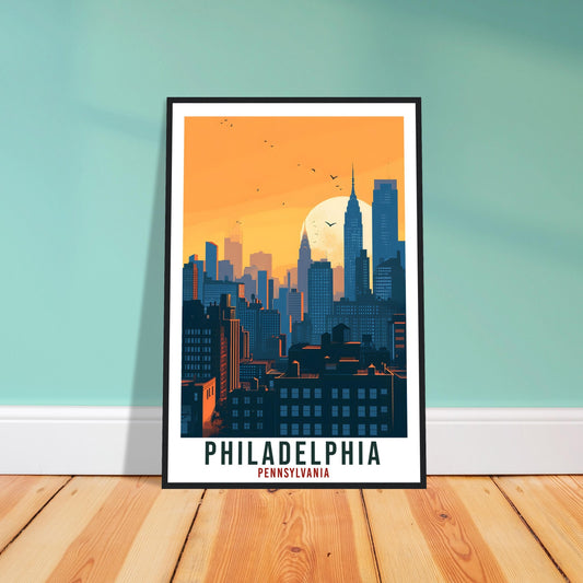 Philadelphia Travel Print Pennsylvania Home Decoration USA City Wall Art Wall Hanging Pennsylvania Artwork Philadelphia Travel Poster Decor