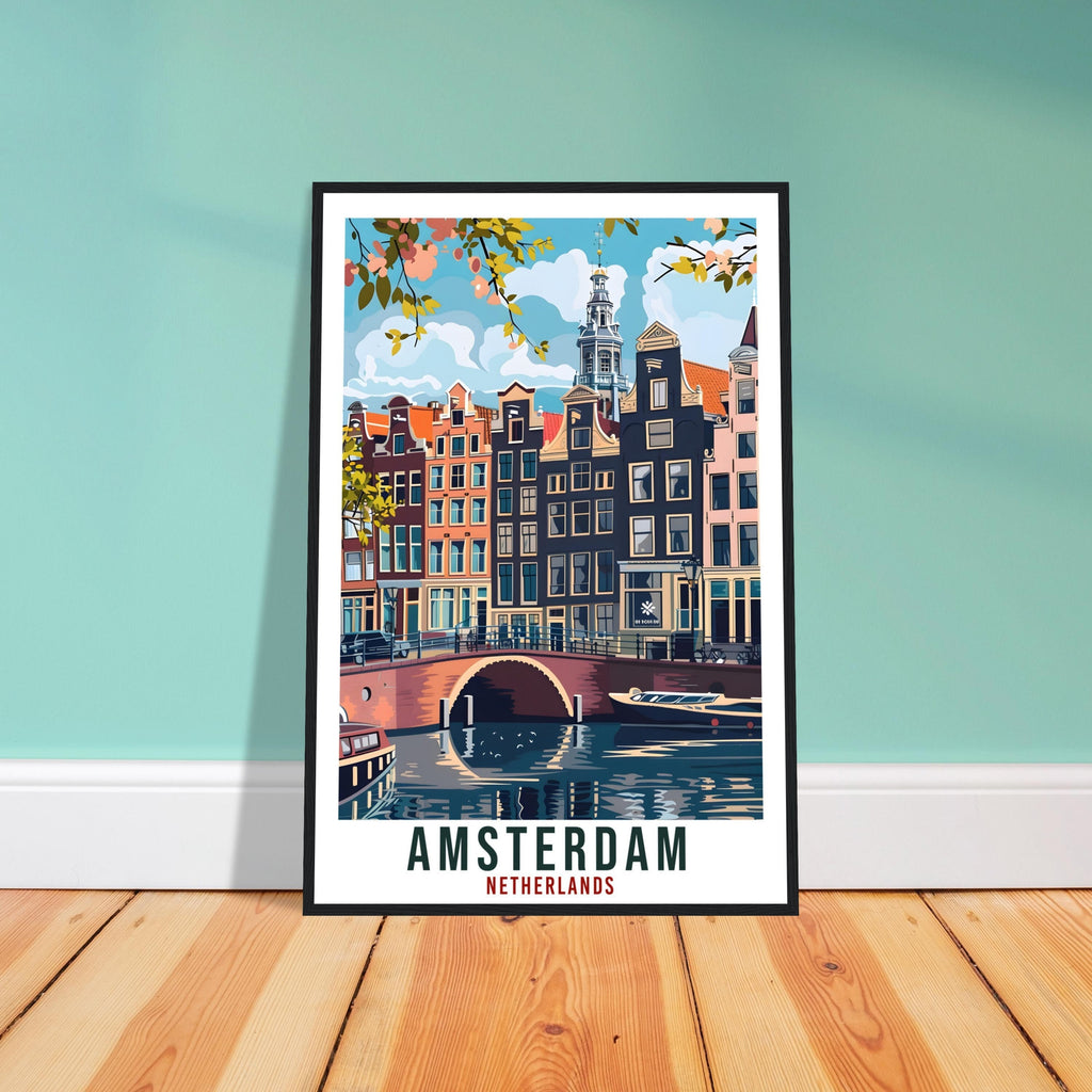 Amsterdam Travel Print Holland Wall Art Wall Hanging Home Décor Amsterdam Gift Art Lovers Dutch Artwork Gift The Netherlands Travel Poster