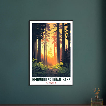 Redwood National Park California USA Travel Print Wall Art Wall Hanging Home Décor Redwood Park Gift Travel Art USA Artwork Travel Poster