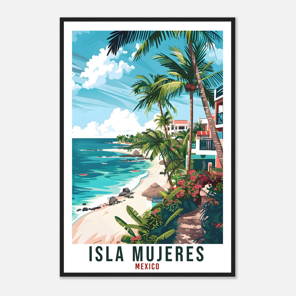 Isla Mujeres Mexico Travel Print Mexico Wall Art Wall Hanging Home Décor Isla Mujeres Gift Mexico Artwork Gift South America Travel Poster