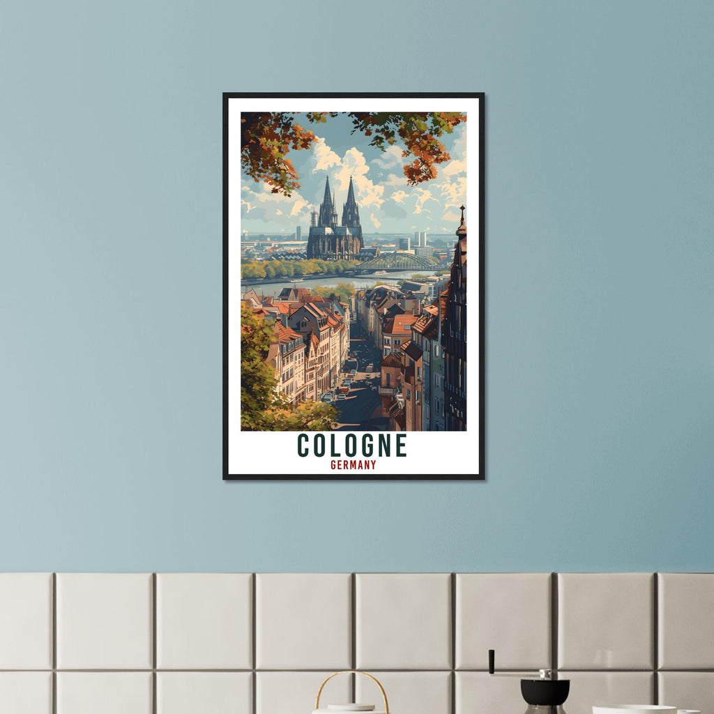 Cologne Print Travel Gift Germany Home Decor Cologne German City Wall Art Gift Wall Hanging Art Lover Germany Artwork Cologne Travel Poster