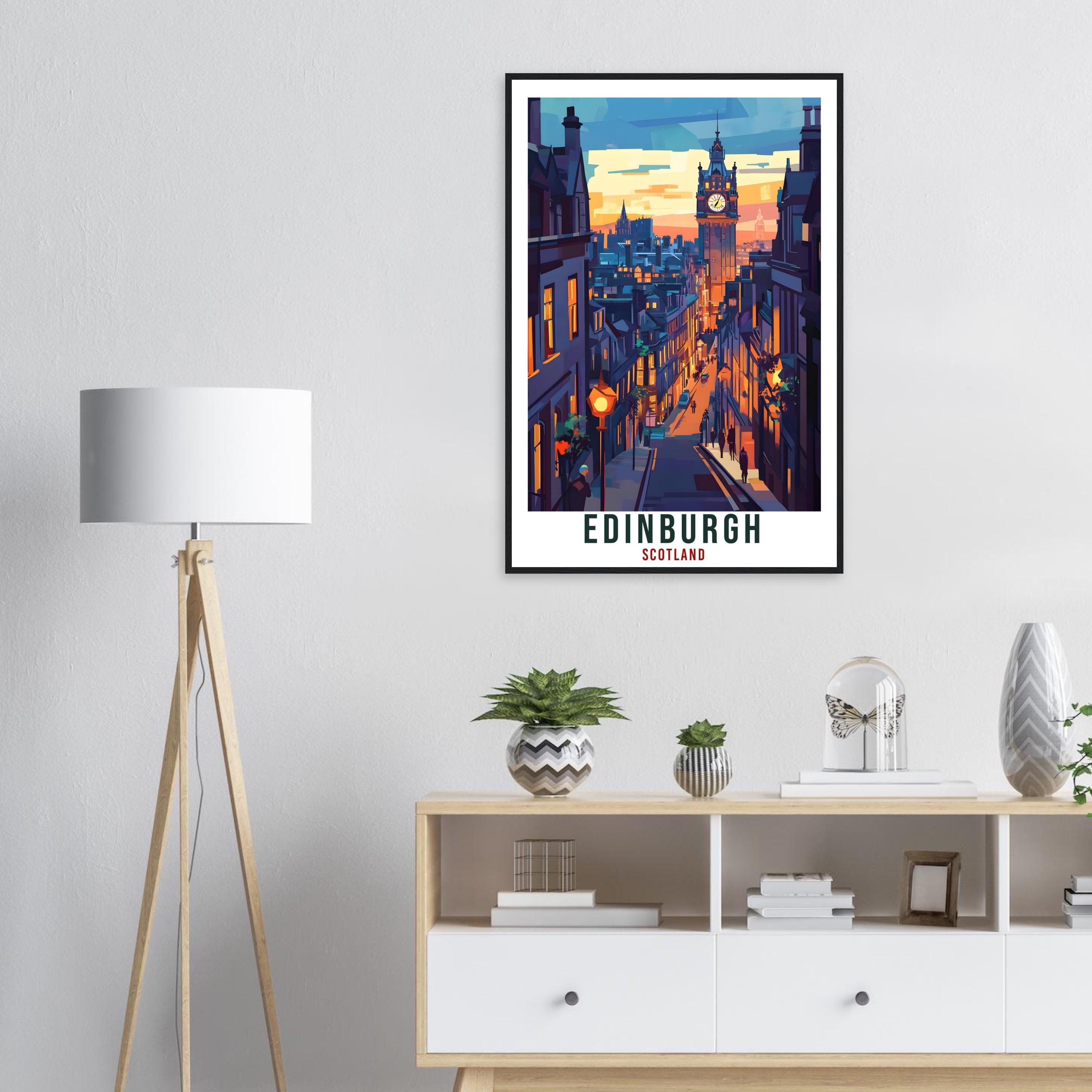 Edinburgh Scotland Travel Print Home Decor Edinburgh Wall Art Wall Hanging Art Lover Scotland Artwork Travel Poster Edinburgh Travel Art