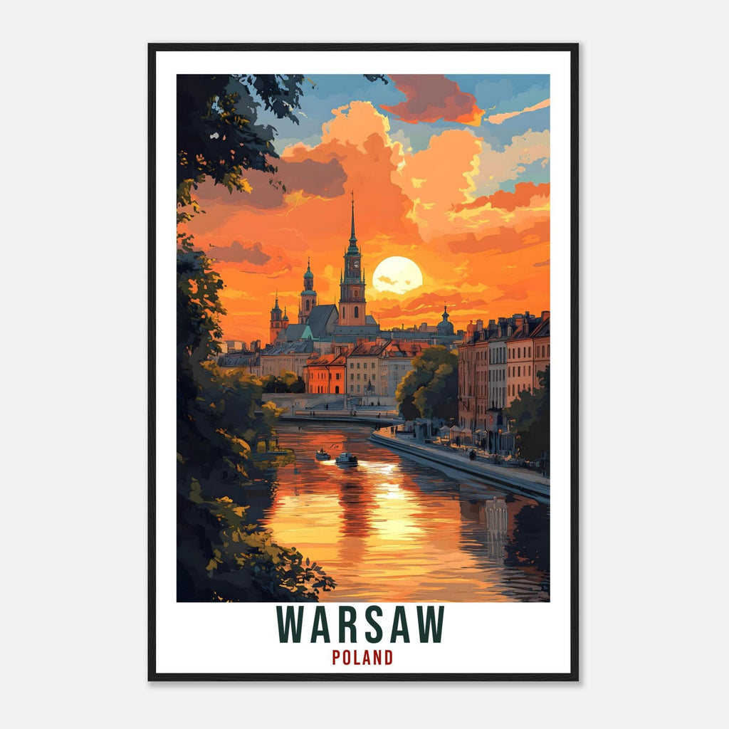 Warsaw Travel Print Poland Home Decor Warsaw Wall Art Gift Wall Hanging Art Lover Warsaw Polish Artwork Travel Poster Poland Travel Art