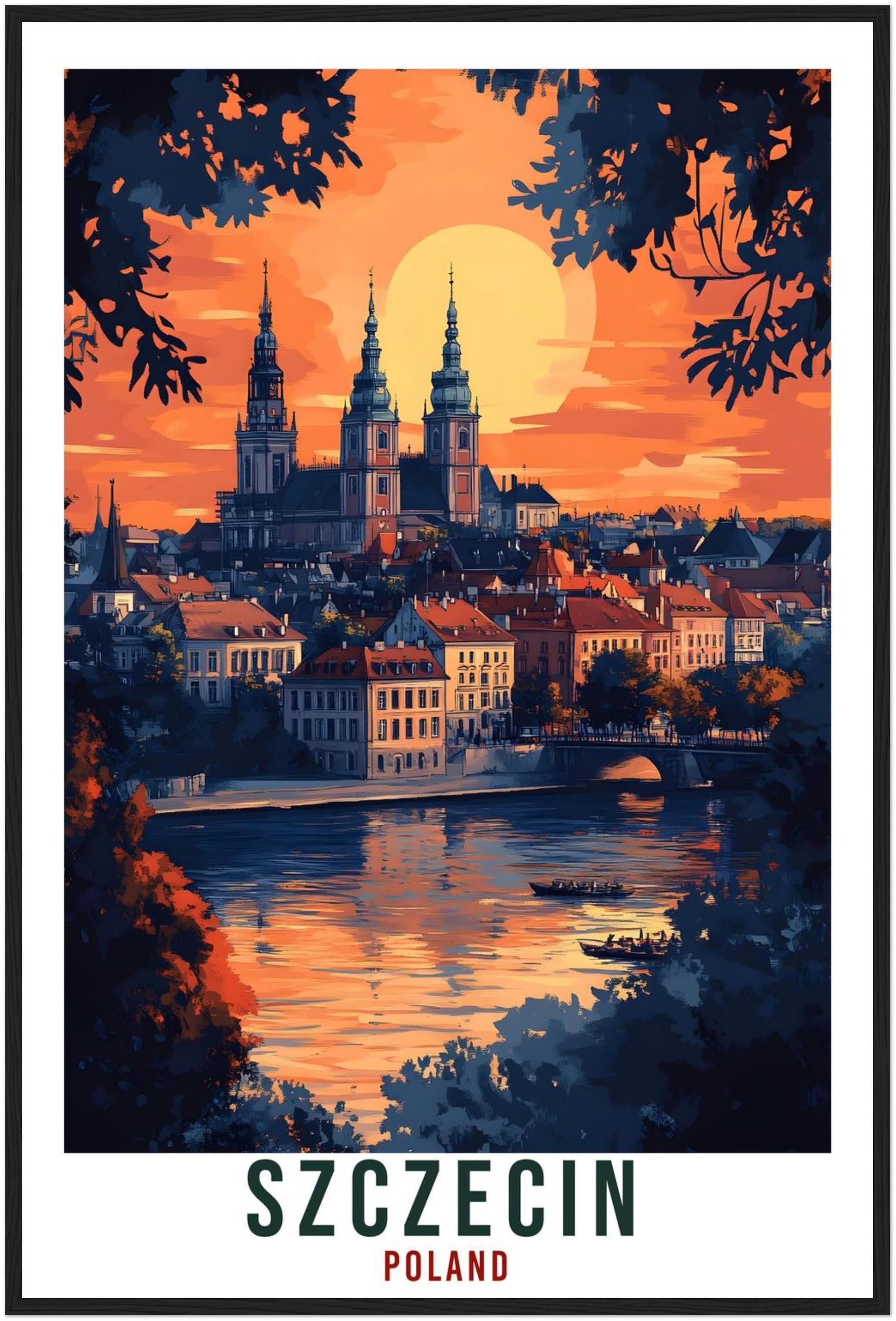 Szczecin Travel Print Poland Home Decor Szczecin Wall Art Gift Wall Hanging Art Lover Szczecin Polish Artwork Travel Poster Poland Travel