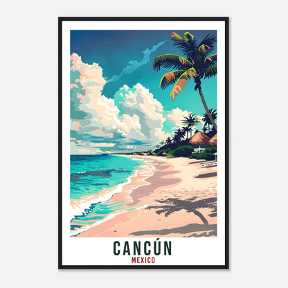 Cancún Mexico Travel Print Mexico Wall Art Wall Hanging Home Décor Cancún Beach Gift Mexico Landmark Artwork South America Travel Poster