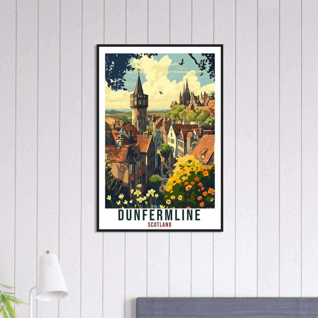 Dunfermline Travel Print Scotland Decor Dunfermline Wall Art Wall Hanging Art Lover Scotland Artwork Travel Poster Dunfermline Travel Art