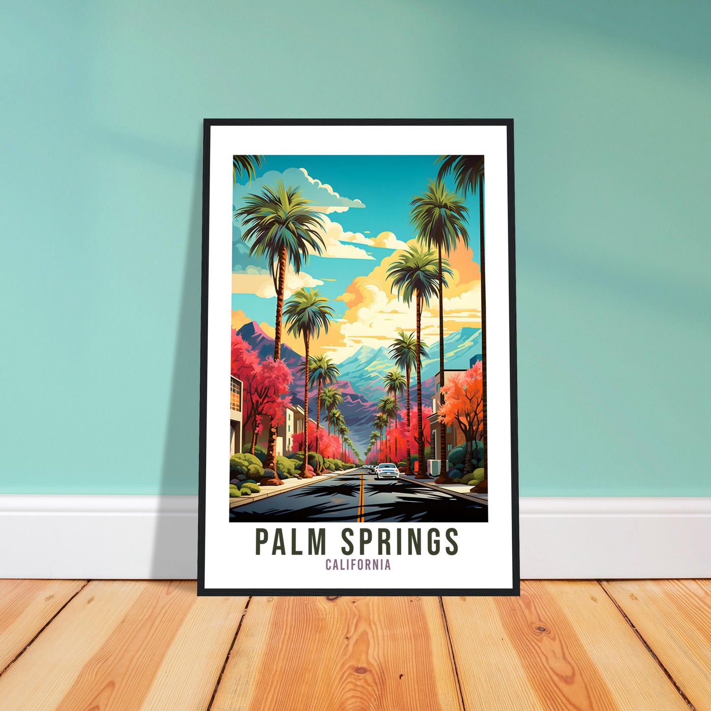 Palm Springs Travel Print Wall Art Palm Springs Sunset Wall Hanging Home Décor Palm Springs Gift Art Lovers California Art Print Gift