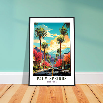 Palm Springs Travel Print Wall Art Palm Springs Sunset Wall Hanging Home Décor Palm Springs Gift Art Lovers California Art Print Gift