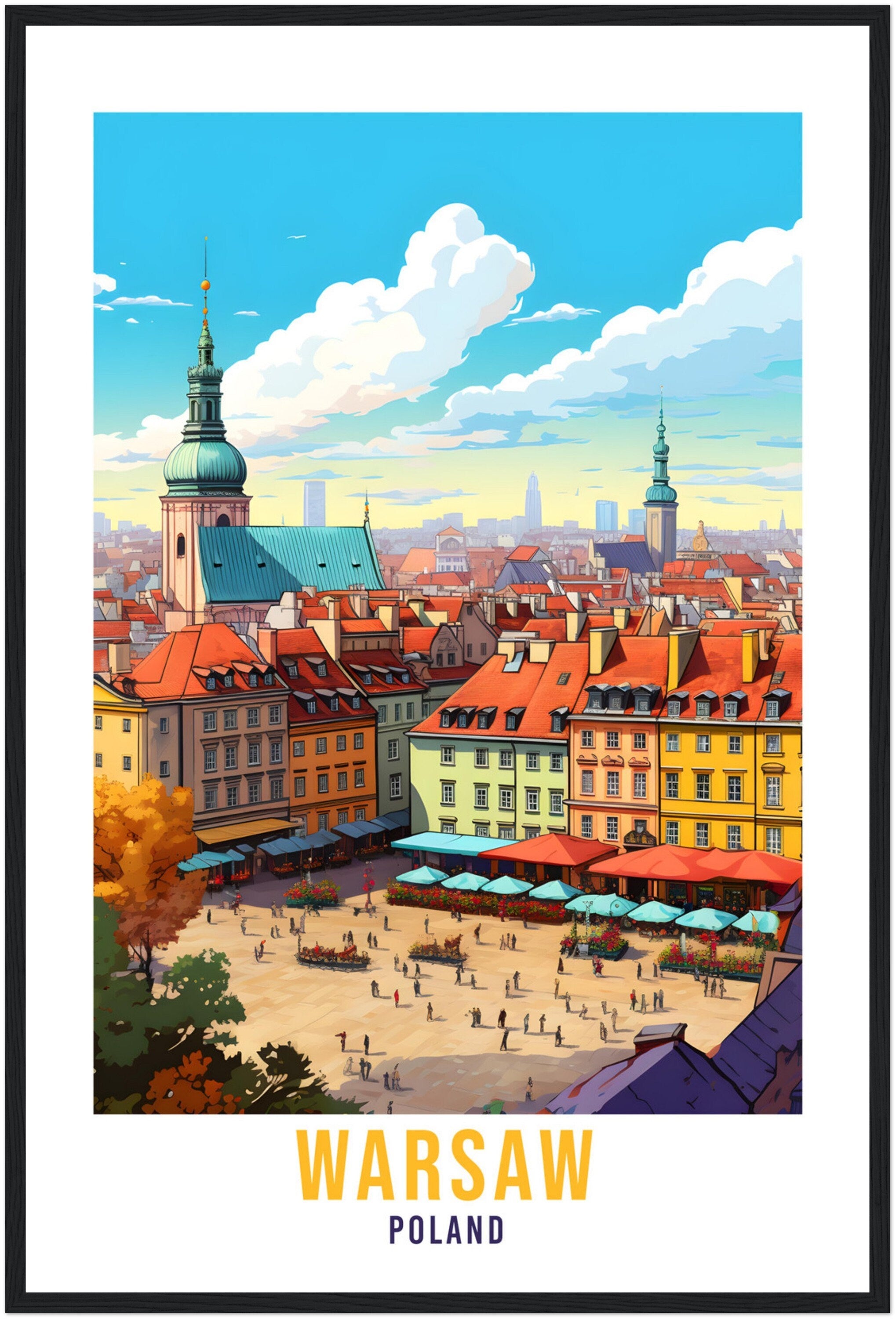 Warsaw Travel Print Wall Art Warsaw Wall Hanging Poland Gift Warsaw Holiday Print Art Print Warsaw Travel Gift Travel Poster Warsaw City Art