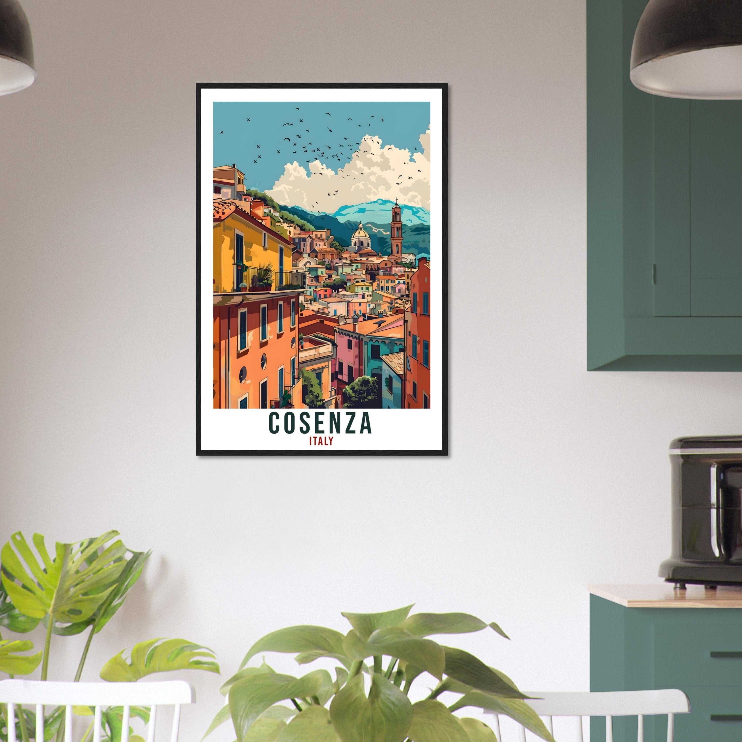Cosenza Travel Print Italy Wall Art Wall Hanging Home Living Décor Cosenza Gift Art Lovers Gift Italy Artwork Gift Italian Travel Poster