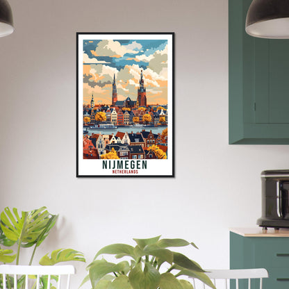 Nijmegen Travel Print Holland Wall Art Wall Hanging Home Décor Nijmegen Gift Art Lover Gift Dutch Artwork Gift The Netherlands Travel Poster