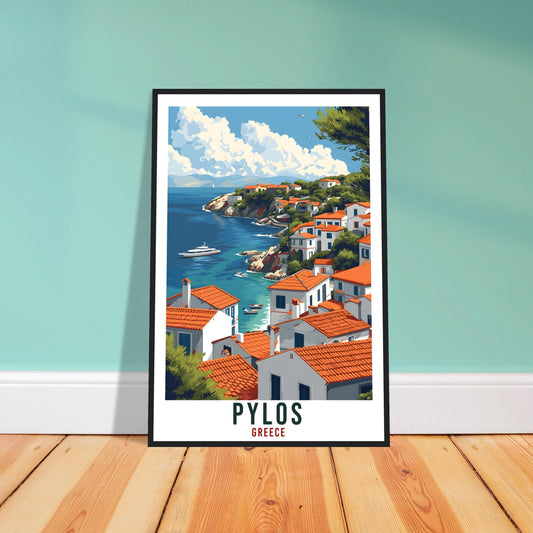 Pylos Travel Print Greece Home Decoration Pylos Greek City Wall Art Gift Wall Hanging Art Lover Greece Artwork Pylos Gift Travel Poster