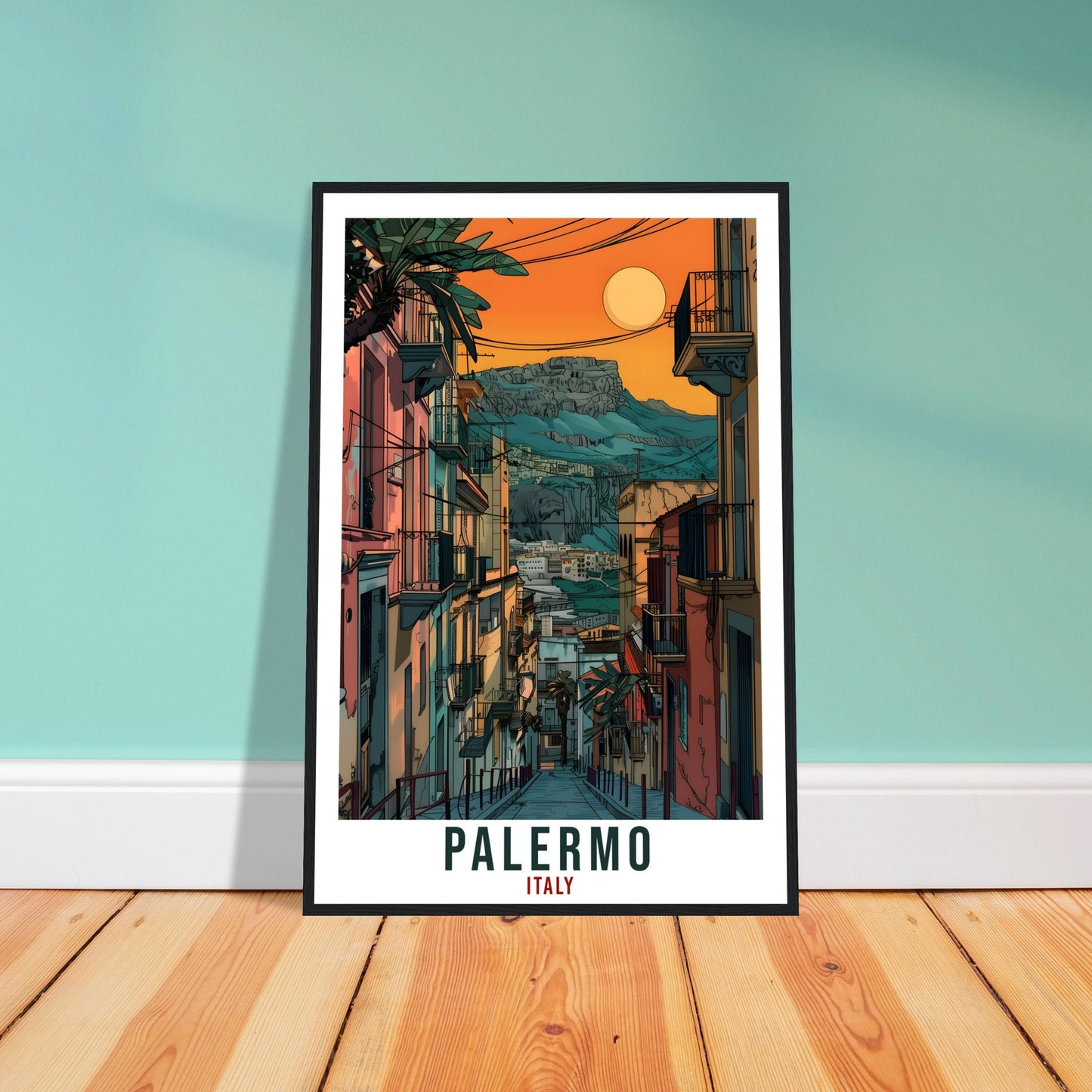Palermo Travel Print Italy Wall Art Wall Hanging Home Living Décor Palermo Gift Art Lovers Gift Italy Artwork Gift Italian Travel Poster
