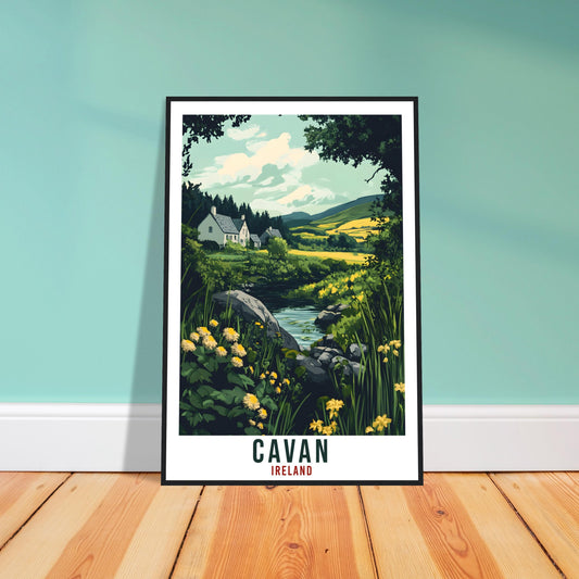 Cavan Travel Print Ireland Home Decor Cavan Wall Art Gift Wall Hanging Art Lover Cavan Irish Artwork Travel Poster Ireland Gift Travel Art