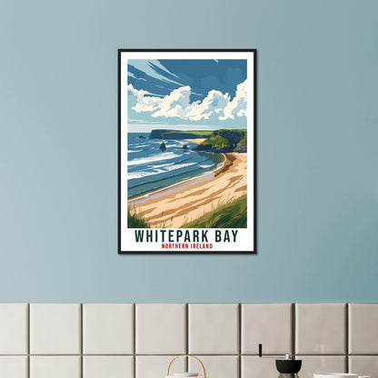Whitepark Bay Travel Print Northern Ireland Wall Art Wall Hanging Whitepark Bay Gift Art Lovers Irish Artwork Gift Ireland Travel Poster