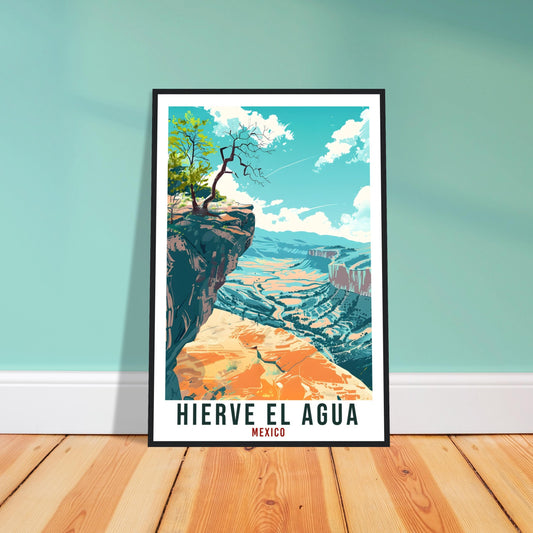 Hierve El Agua Mexico Travel Print Mexico Wall Art Wall Hanging Home Décor Hierve El Agua Gift Mexico Artwork South America Travel Poster