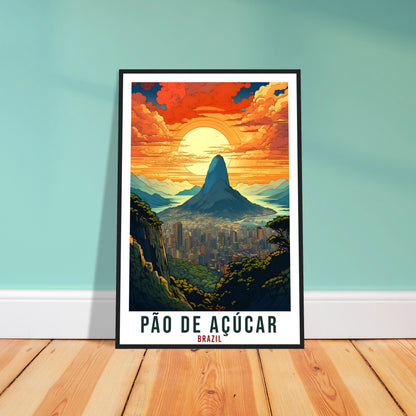 Pao De Acucar Travel Print Wall Art Pao De Acucar Brazil Wall Hanging Artwork Art Gifts Pao De Acucar Travel Poster Brazil Art Lovers Gift
