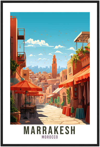 Marrakesh Travel Print Morocco Home Decor Marrakesh Wall Hanging Marrakesh Artwork Gift Marrakesh Travel Poster Moroccan Artwork African Art