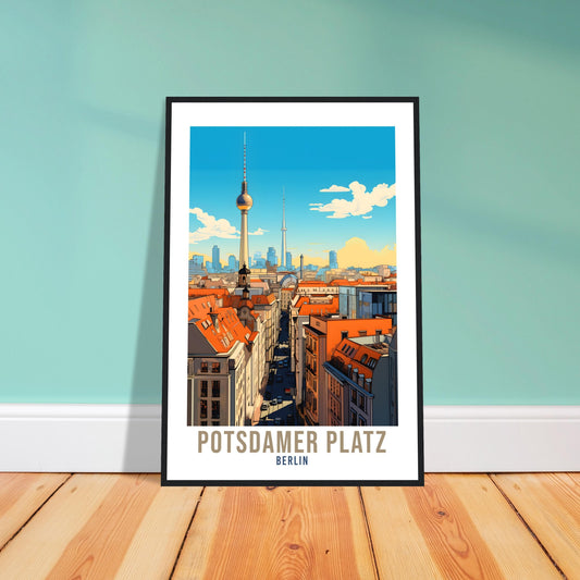Berlin Travel Print Germany Postdamer Platz Travel Poster Berlin Home Decor Berlin Cityscape Art Gift Postdamer Platz Berlin Wall Art Gift