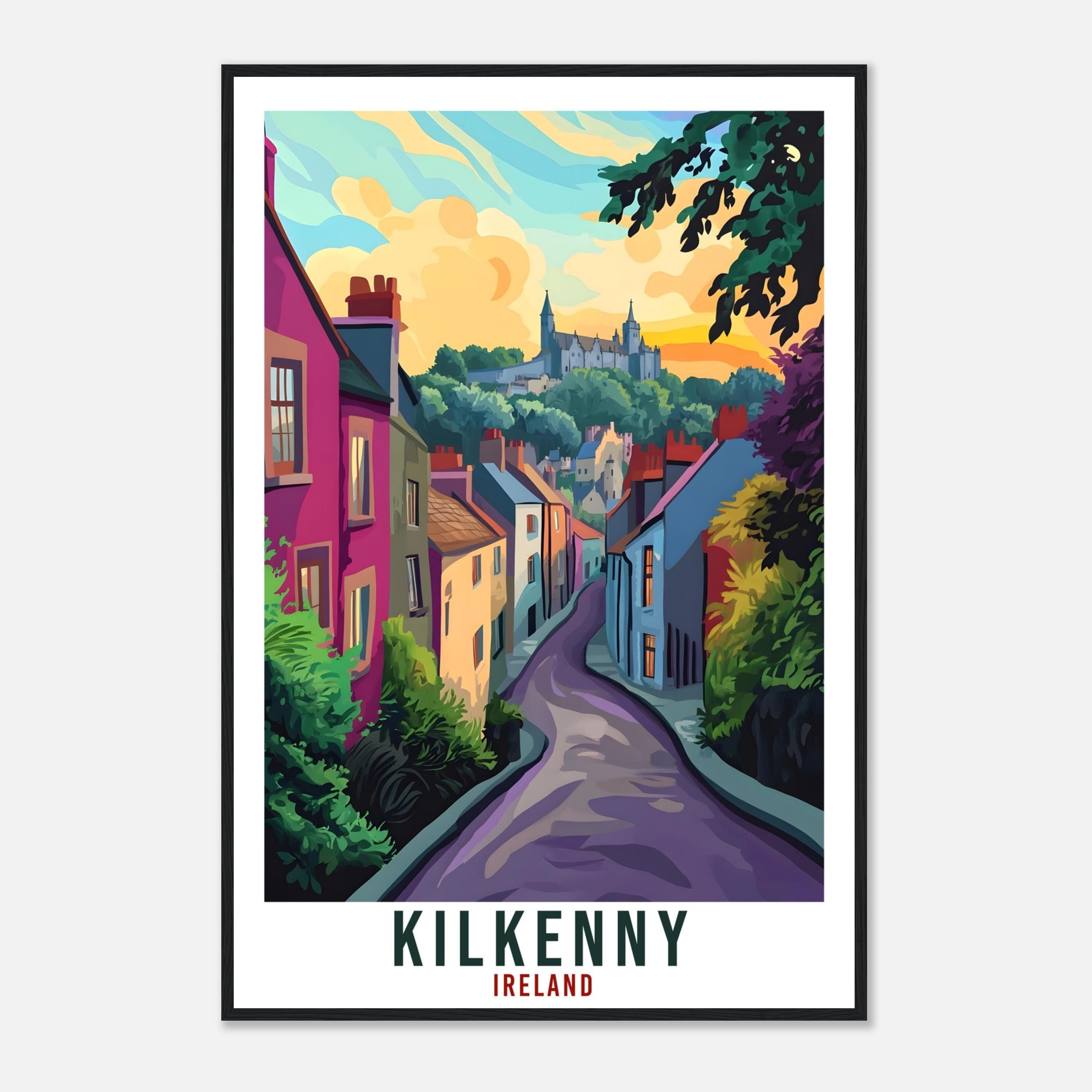 Kilkenny Travel Print Ireland Home Decor Kilkenny Wall Art Gift Wall Hanging Art Lover Kilkenny Irish Artwork Travel Poster Ireland Travel