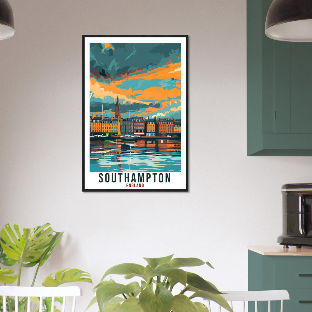 Southampton England Travel Print Wall Art Wall Hanging Home Living Décor Southampton Gift Art Lovers Gift UK Artwork Gift Travel Poster