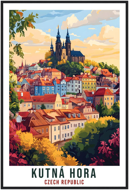 Kutná Hora Travel Print Czechia Home Decor Kutná Hora Wall Art Gift Wall Hanging Art Lover Kutná Hora Czech Republic Artwork Travel Poster