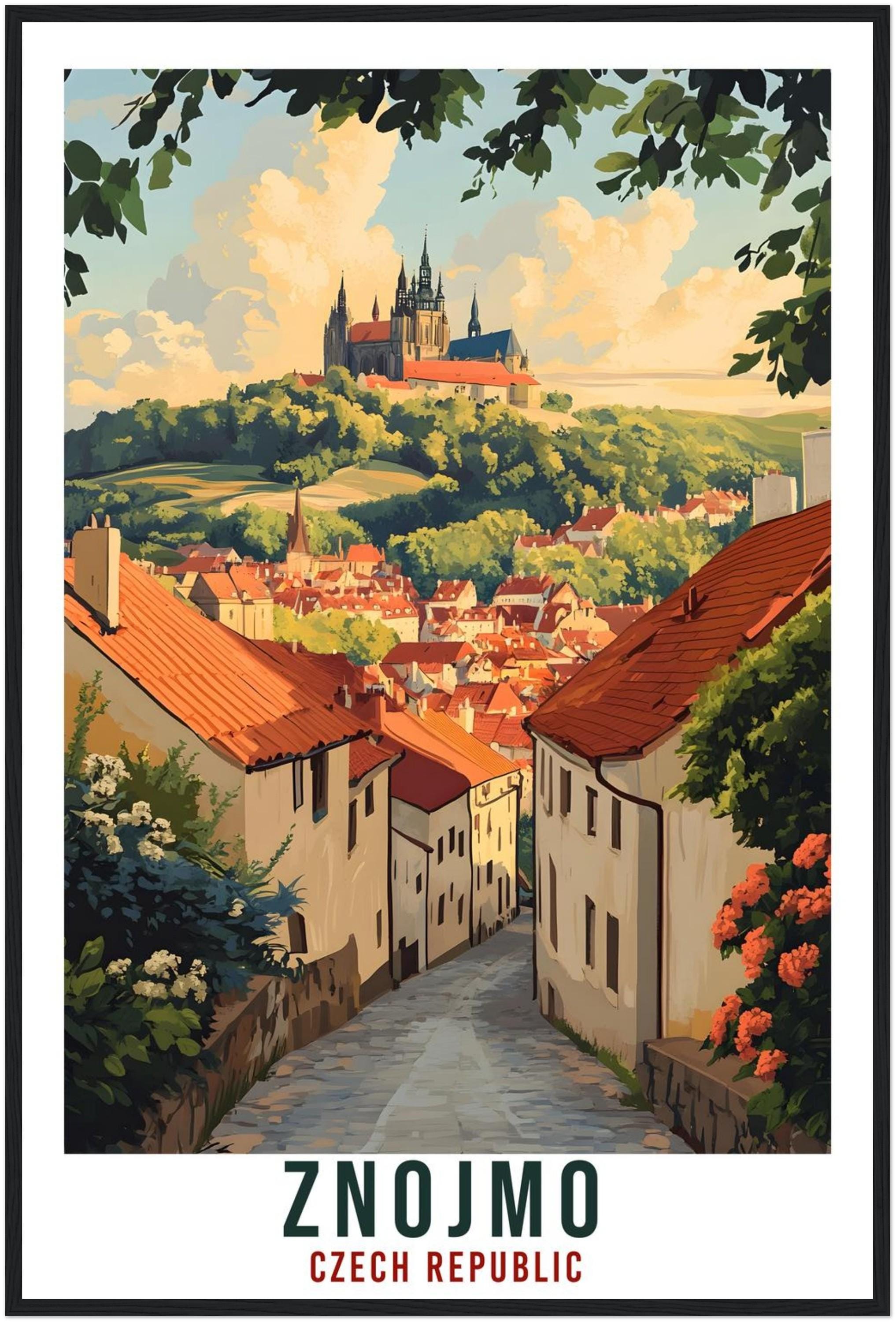 Znojmo Travel Print Czech Republic Home Decor Znojmo Wall Art Gift Wall Hanging Art Lover Znojmo Czechia Artwork Travel Poster Travel Art