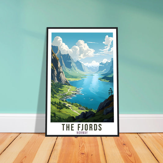 The Fjords Norway Travel Print The Fjords Wall Hanging Norway Arctic The Fjords Travel Poster Norway Mountains Wall Art Fjords Travel Poster