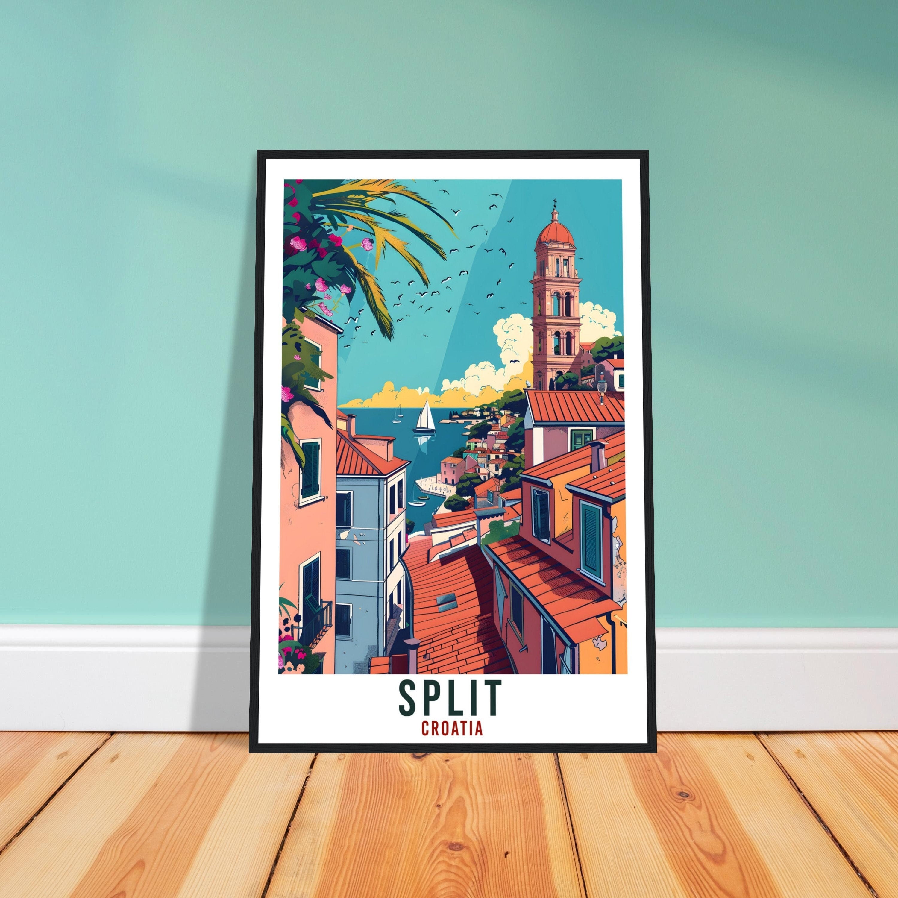 Split Travel Print Croatia Wall Art Wall Hanging Home Décor Split Gift Croatian Landmark Artwork Gift Split Croatia Holiday Travel Poster