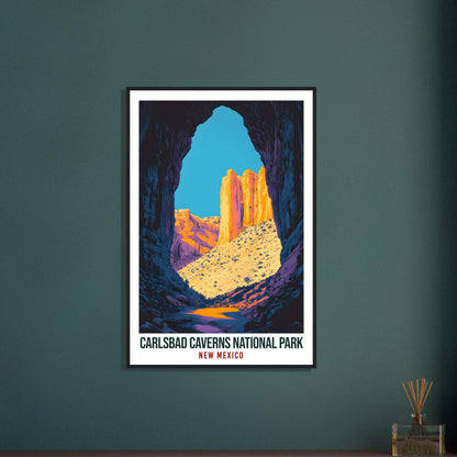 Carlsbad Caverns National Park New Mexico USA Travel Print Wall Art Wall Hanging Carlsbad Caverns Gift Travel Art USA Artwork Travel Poster