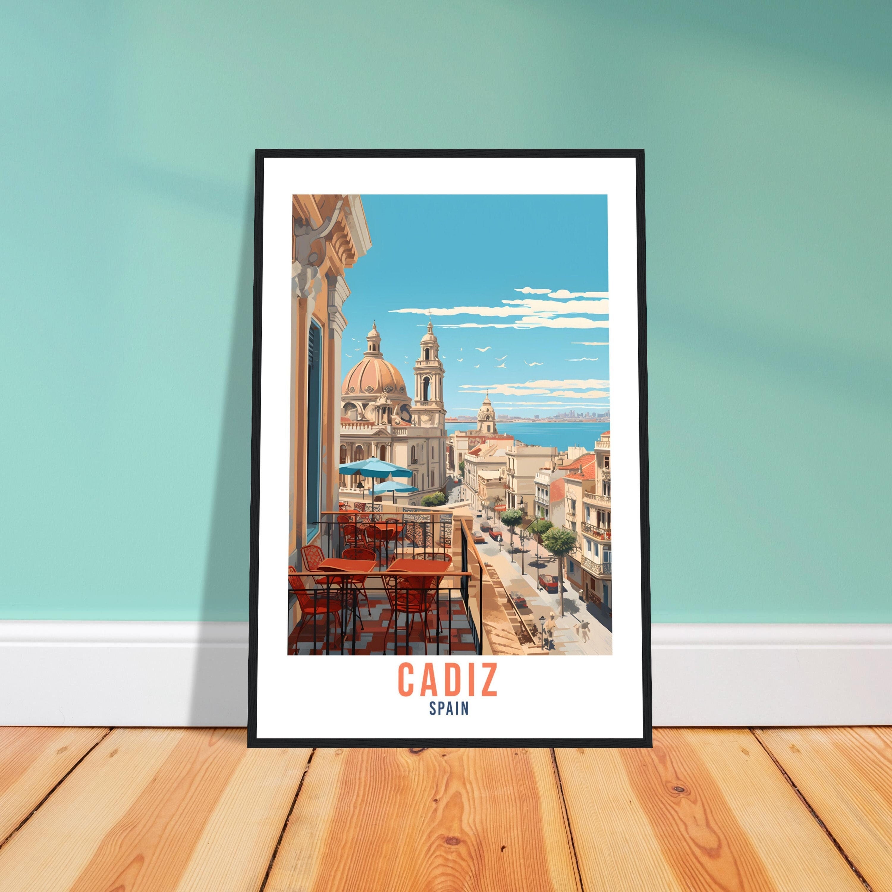 Cadiz Travel Poster Wall Art Cadiz Wall Hanging Home Décor Cadiz Gift Art Lovers Vintage Spain Art Cadiz Print Cadiz Spain Wall Art