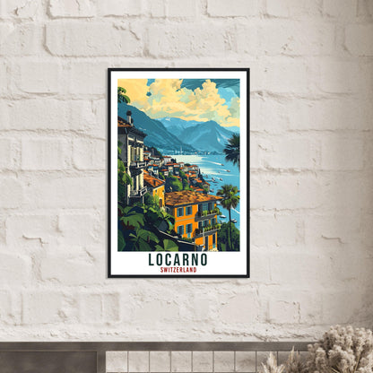 Locarno Travel Print Swiss Wall Art Wall Hanging Home Living Décor Locarno Gift Art Lovers Gift Switzerland Artwork Gift Swiss Travel Poster