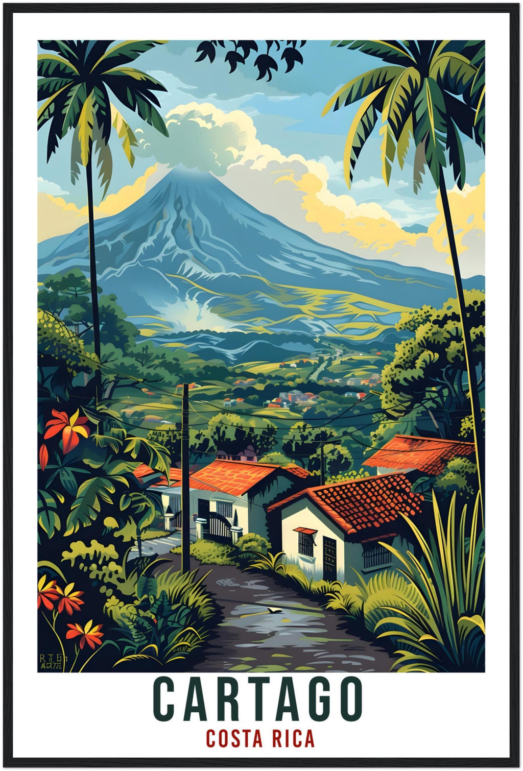 Cartago Costa Rica Travel Print Wall Art Wall Hanging Home Décor Cartago Gift Landmark Artwork Travel Art Costa Rica City Travel Poster