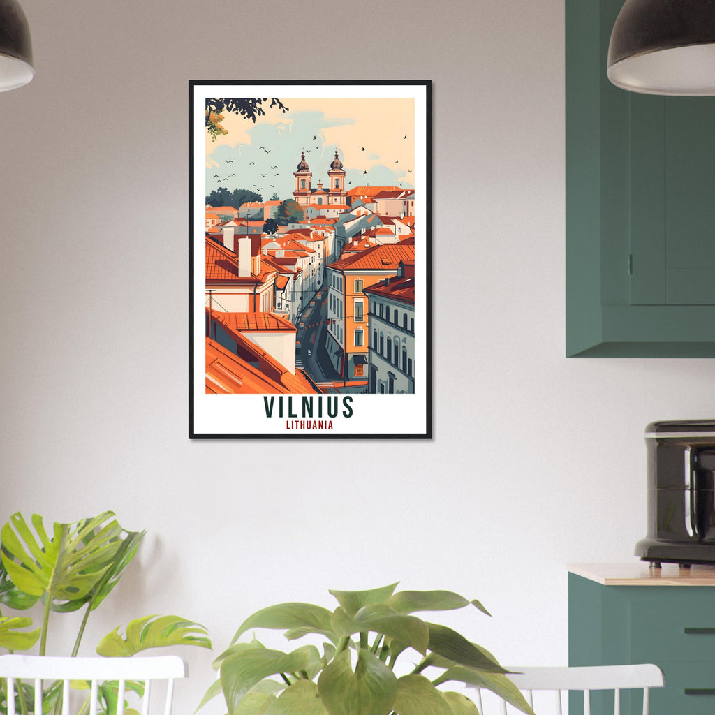 Vilnius Travel Print Lithuania Wall Art Vilnius Wall Hanging Home Décor Gift Art Lovers Lithuania Artwork Gift Print Vilnius Landmark Poster