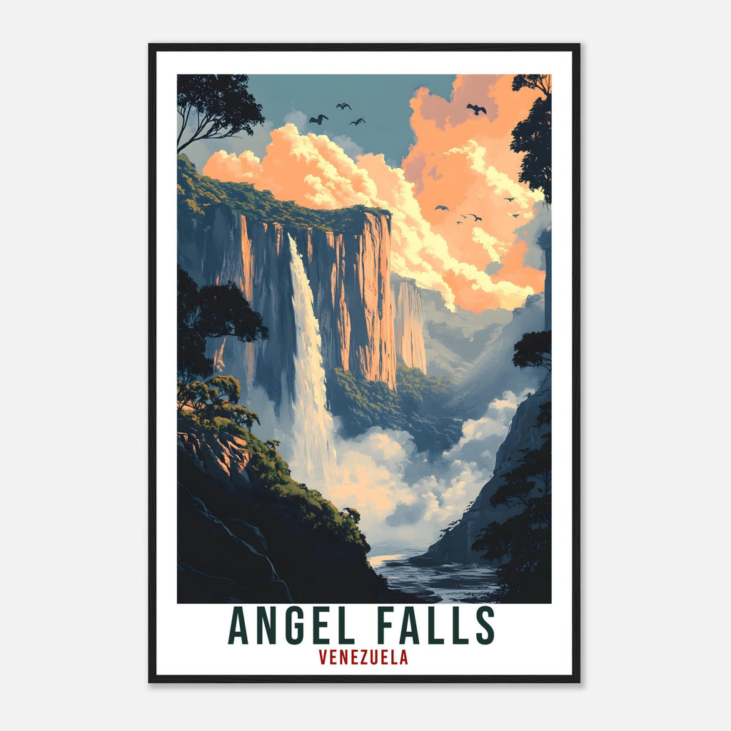 Angel Falls Travel Print Venezuela Home Decor Wall Art Gift Wall Hanging Art Lover Angel Falls Venezuelan Artwork Travel Poster Travel Art