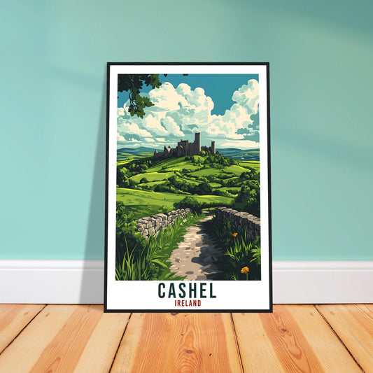 Cashel Travel Print Ireland Home Decor Cashel Wall Art Gift Wall Hanging Art Lover Tipperary Irish Artwork Travel Poster Ireland Travel Art