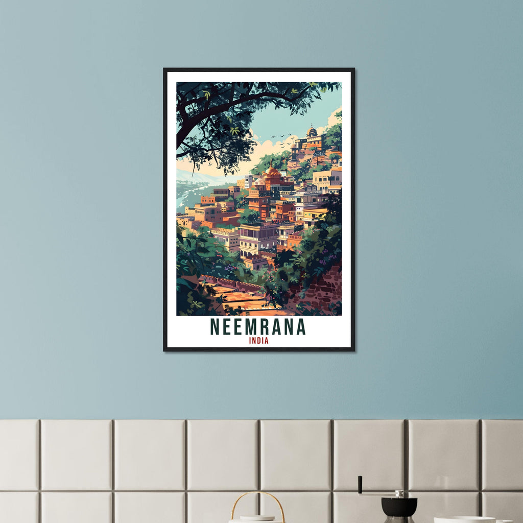 Neemrana Travel Print India Home Decoration Wall Art Gift Wall Hanging Art Lover Indian Artwork India Neemrana Travel Poster Cityscape Print