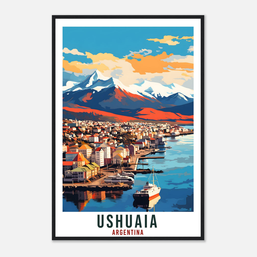 Ushuaia Travel Print Wall Art Ushuaia Argentina City Landscape Artwork Ushuaia Art Gifts Ushuaia Travel Poster Argentinian Art Lovers Gift