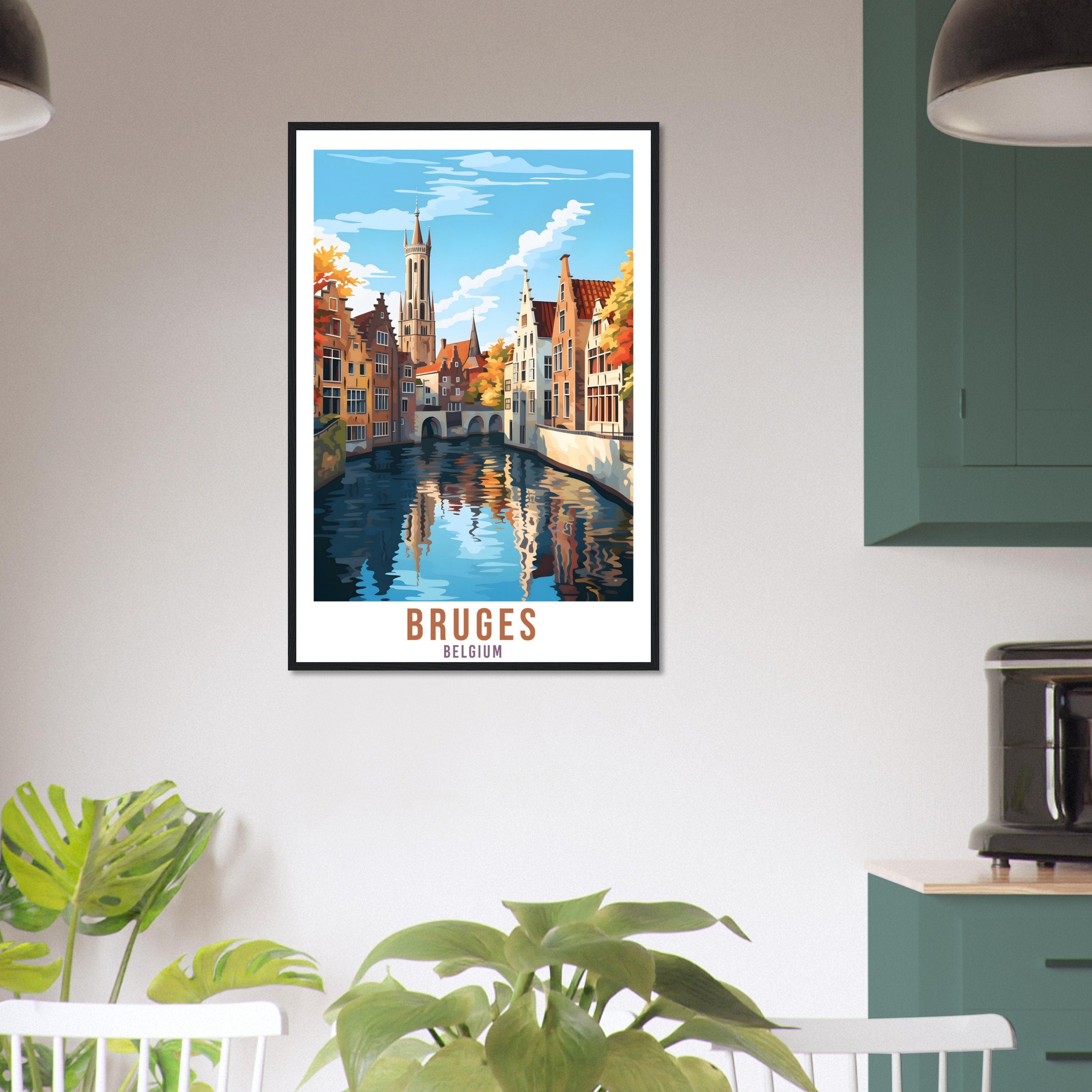 Bruges Travel Print Wall Art Bruges Belgium Home Décor Artwork Wall Hanging Bruges Art Gifts Bruges Travel Poster Belgian Art Lovers Gift