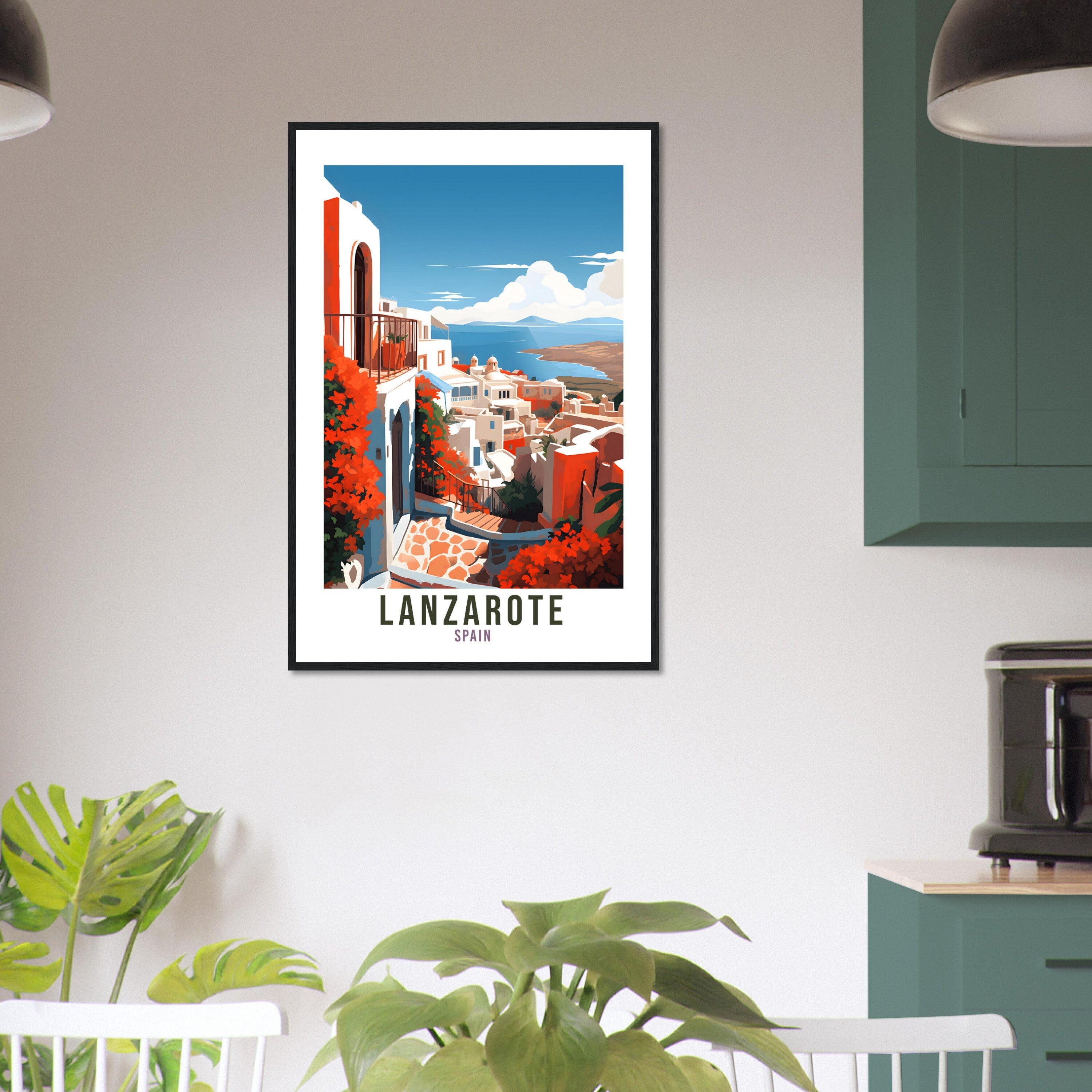 Lanzarote Travel Poster Wall Art Lanzarote Wall Hanging Home Décor Lanzarote Gift Art Lovers Vintage Spanish Island Lanzarote Print Wall Art