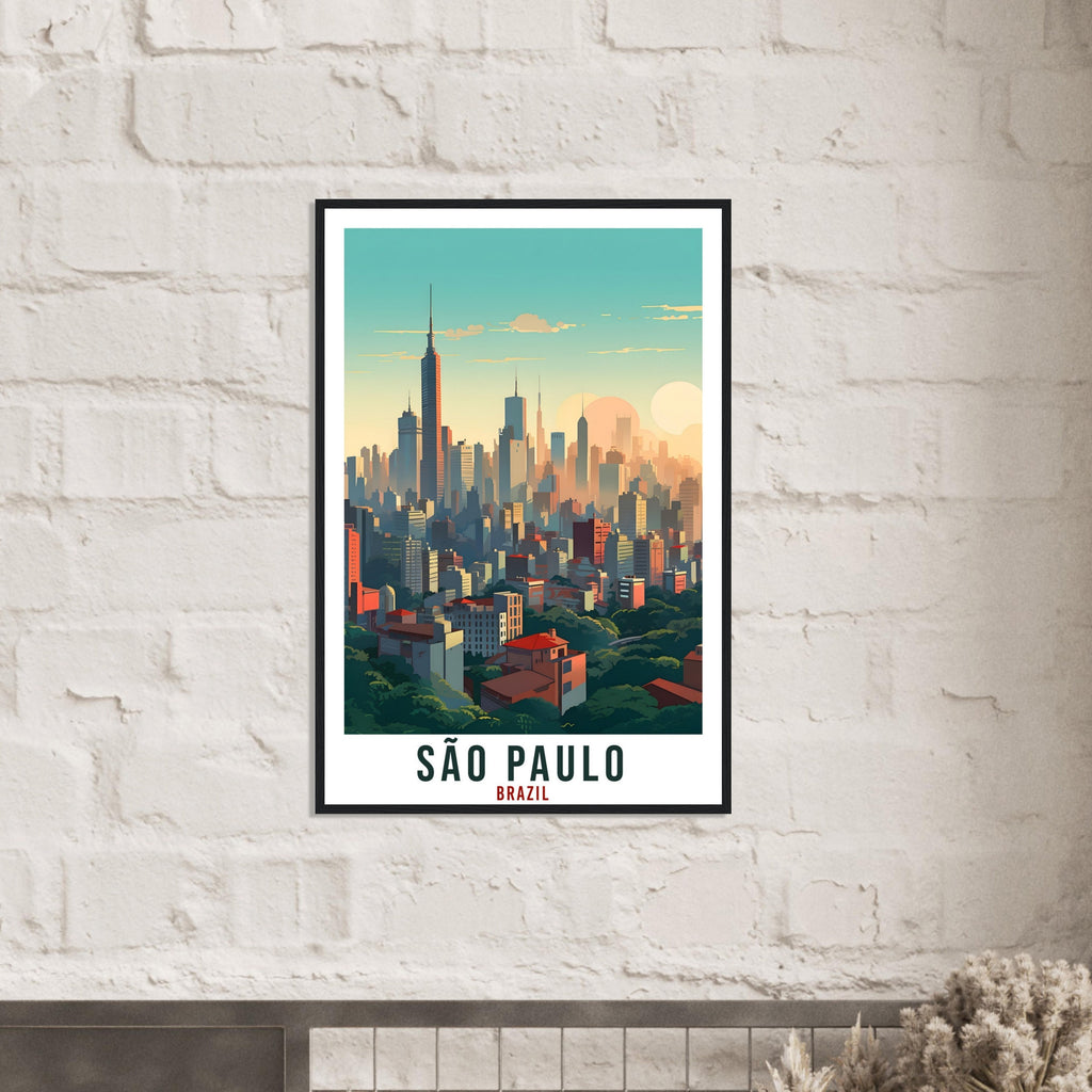 Sao Paulo Travel Print Wall Art Sao Paulo Brazil Wall Hanging Artwork Sao Paulo Art Gifts Sao Paulo Travel Poster Brazil City Art Lover Gift
