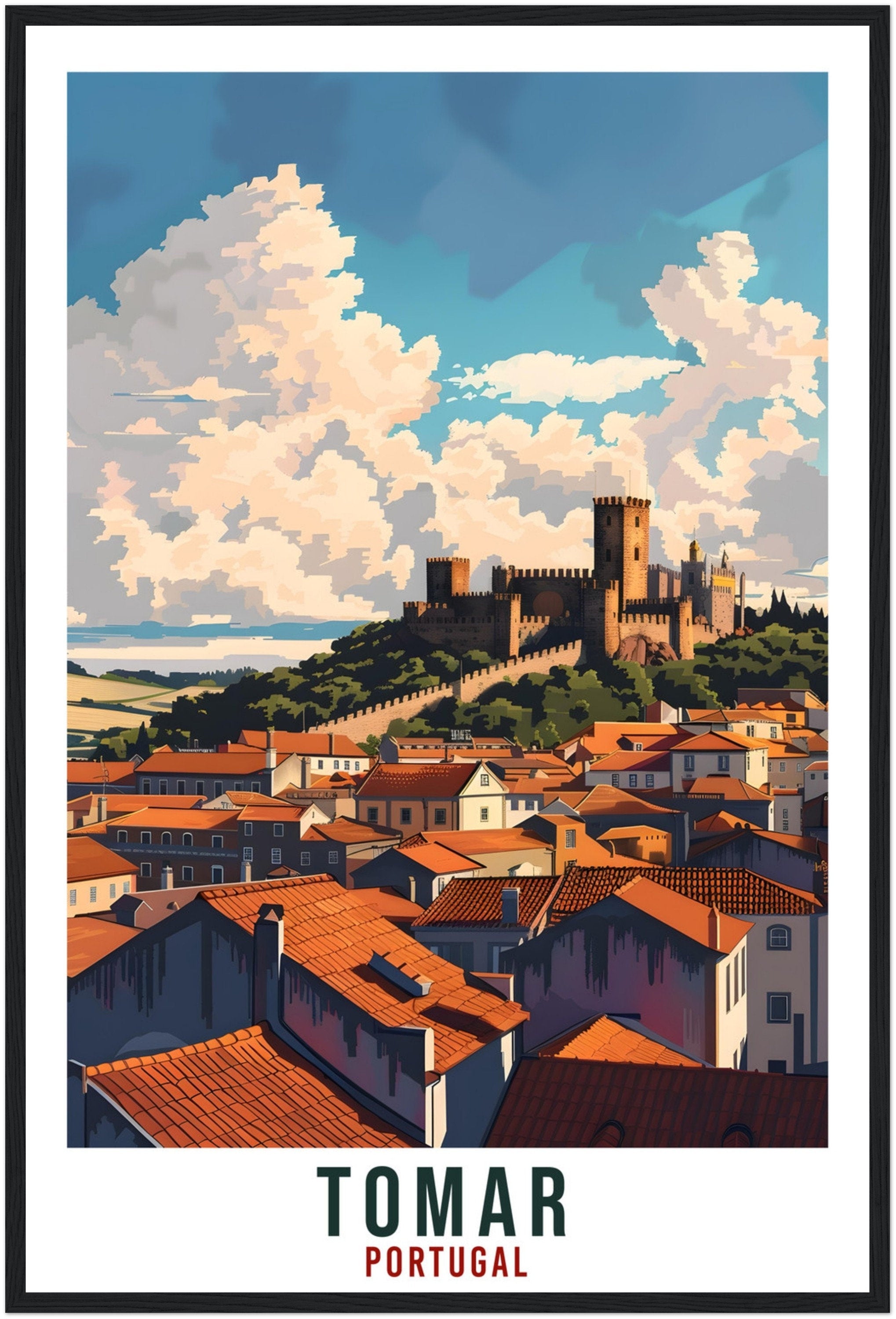 Tomar Travel Print Home Decoration Wall Art Tomar Gift Wall Hanging Art Lover Portugal Artwork Tomar Portugal Travel Poster Holiday Print