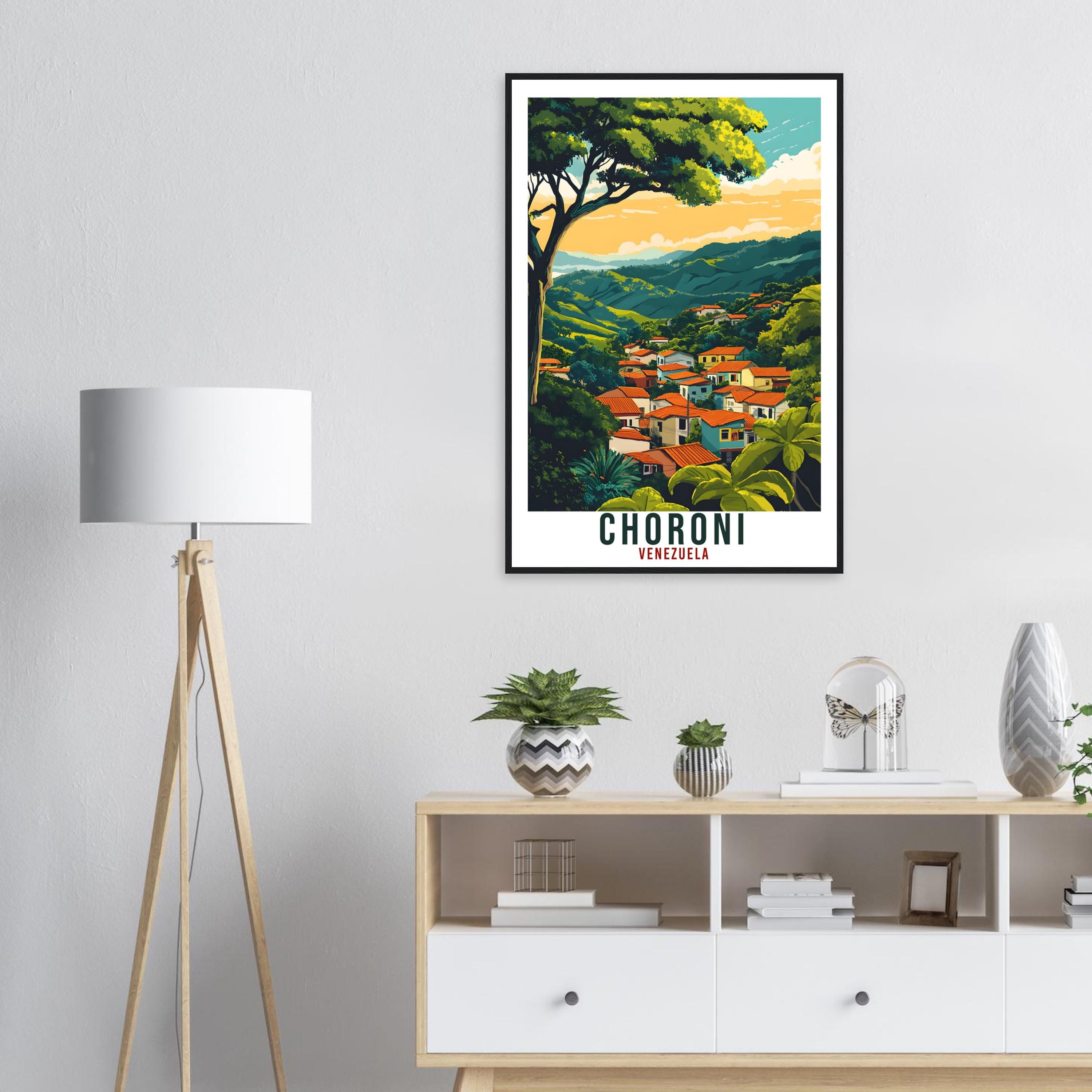 Choroni Travel Print Venezuela Home Decor Choroni Wall Art Gift Wall Hanging Art Lover Choroni Venezuelan Artwork Travel Poster Travel Art
