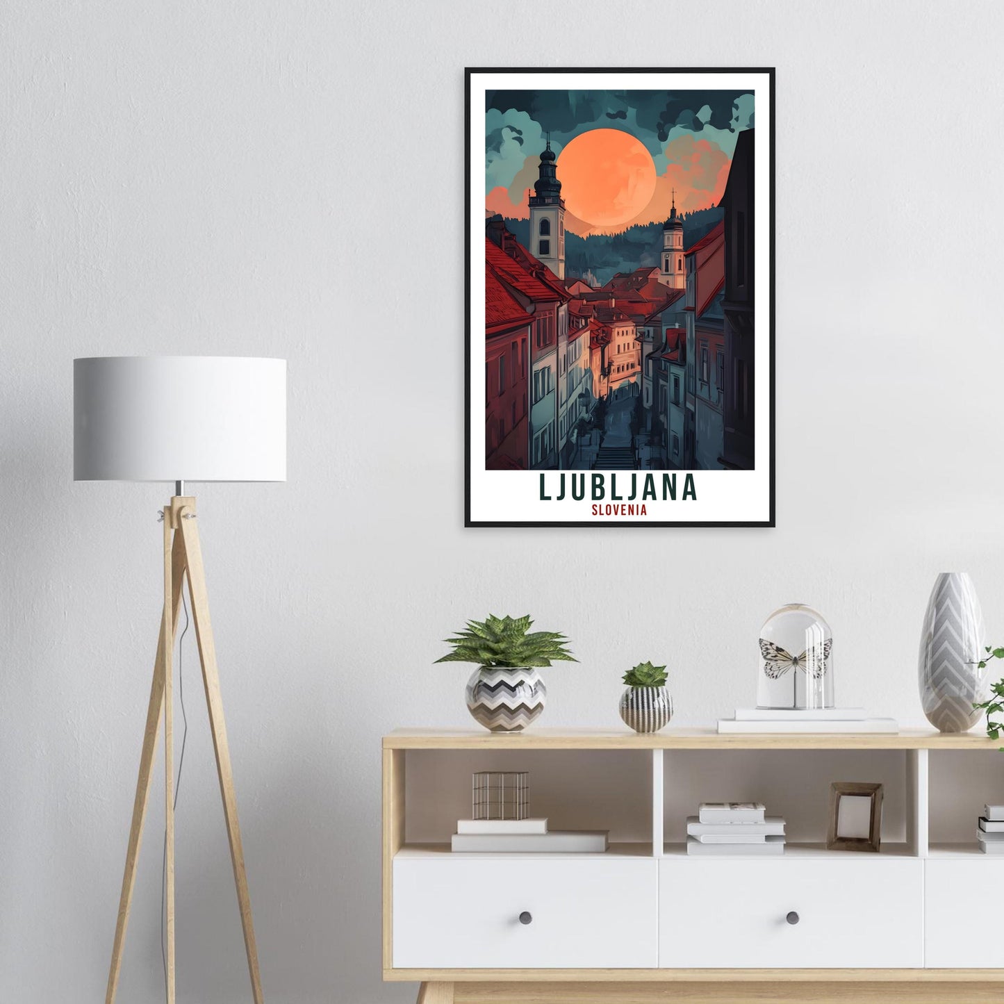 Ljubljana Travel Print Slovenia Decor Ljubljana Wall Art Gift Wall Hanging Art Lover Ljubljana Slovenia Artwork Travel Poster Slovenia Art