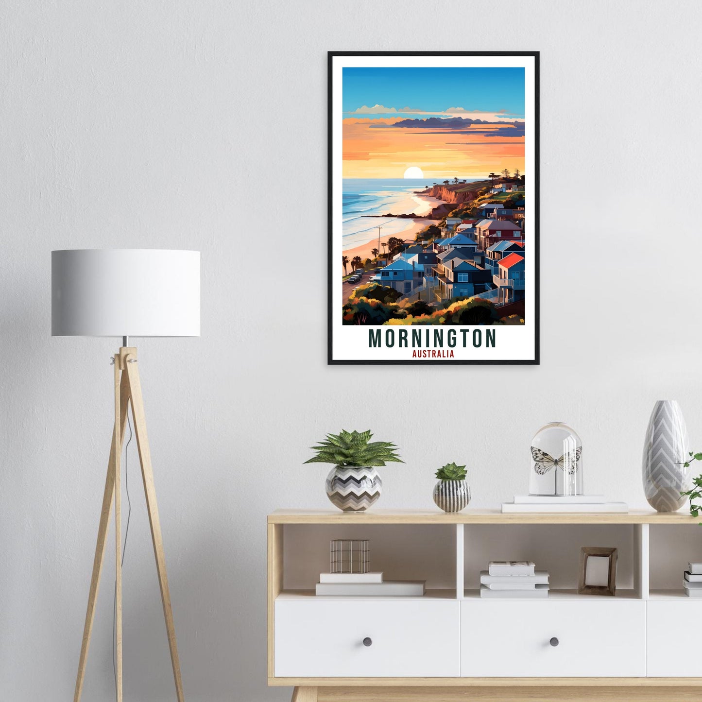 Mornington Travel Poster Wall Art Mornington Australia Decor Artwork Mornington Art Gifts Mornington Travel Print Australian Art Lover Gift