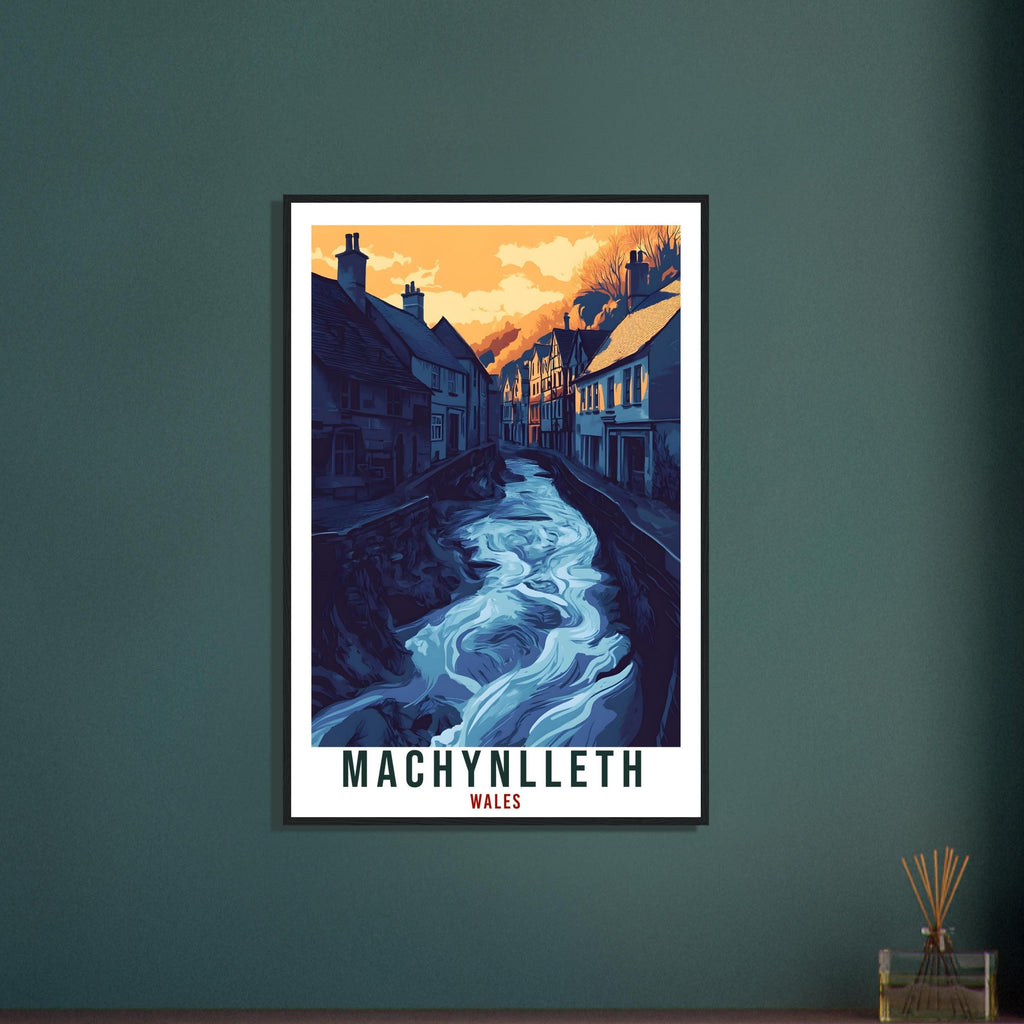 Machynlleth Travel Print Wales Home Decor Machynlleth Wall Art Wall Hanging Art Lover Wales Artwork Travel Poster Machynlleth Travel Art