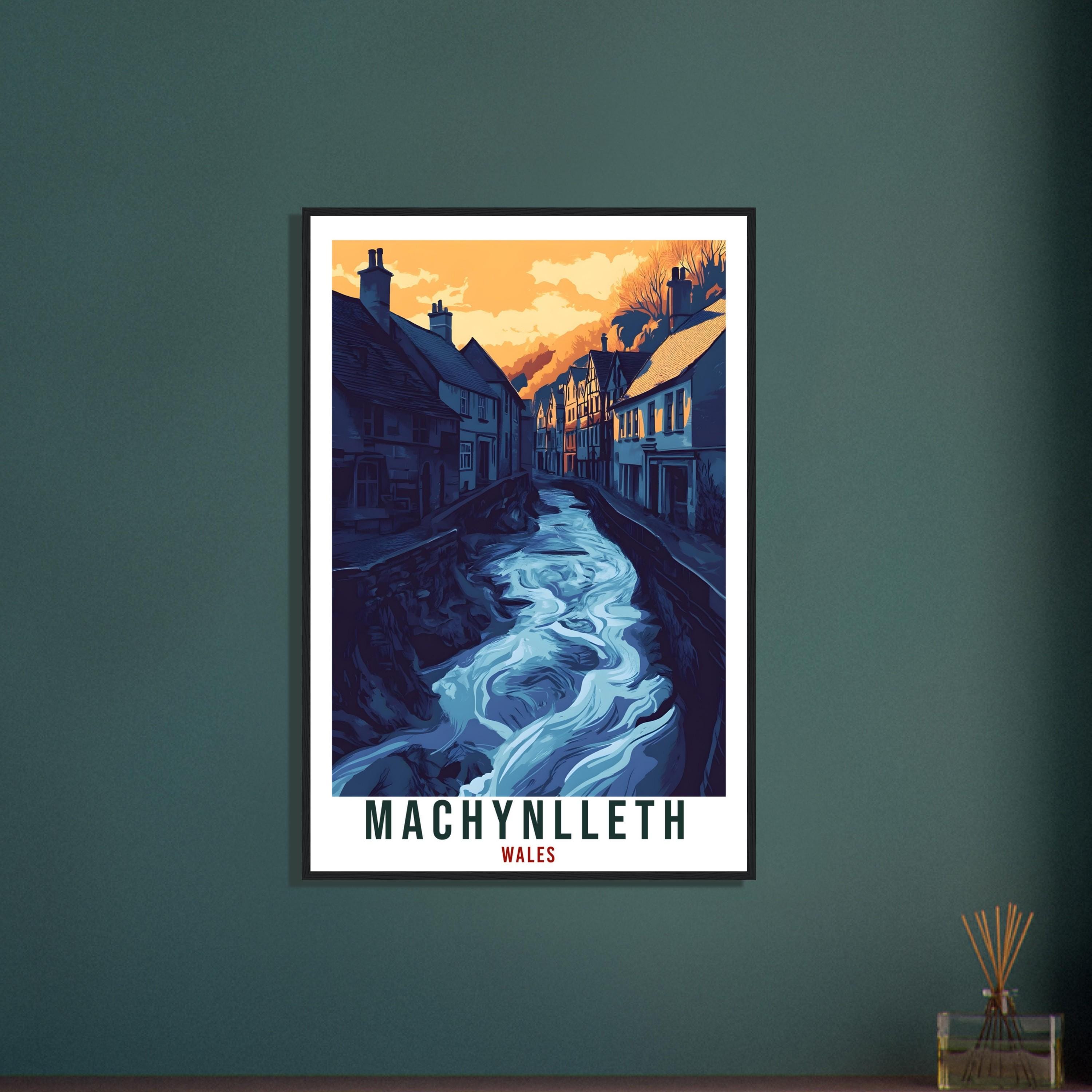 Machynlleth Travel Print Wales Home Decor Machynlleth Wall Art Wall Hanging Art Lover Wales Artwork Travel Poster Machynlleth Travel Art