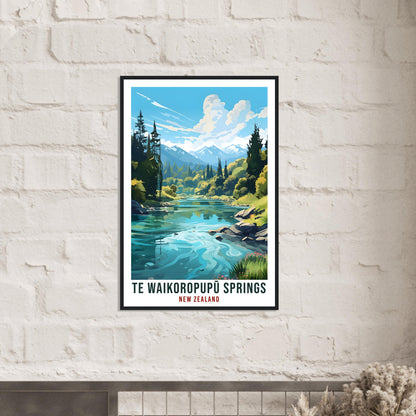 Te Waikoropupū Springs Travel Print Wall Art Te Waikoropupū New Zealand Wall Hanging Artwork Pupu Spring Gift Waikoropupū New Zealand Poster